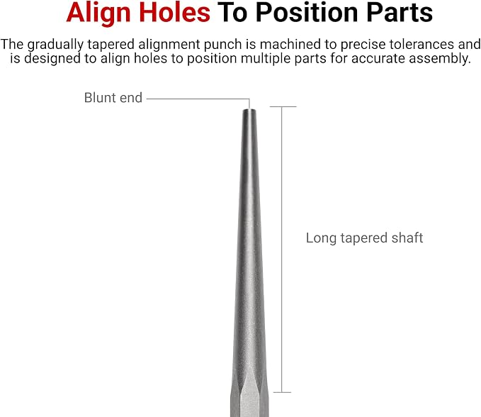 TEKTON 3/16 Inch Alignment Punch | 66175 | Made in USA - Image 2