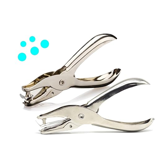 Small Single Hole Punch, 1/4" & 1/8", Handheld Circle Shaped Hole Puncher | by RUIFYRAY