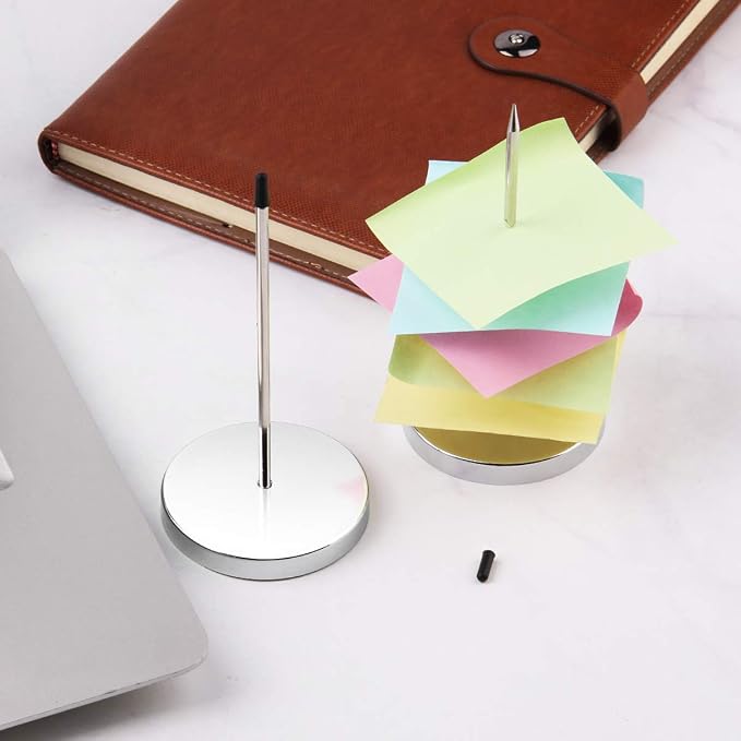 4pcs Desk Receipt Holder Bill Fork Receipt Spike Stick Silver Restaurant Check - Image 3