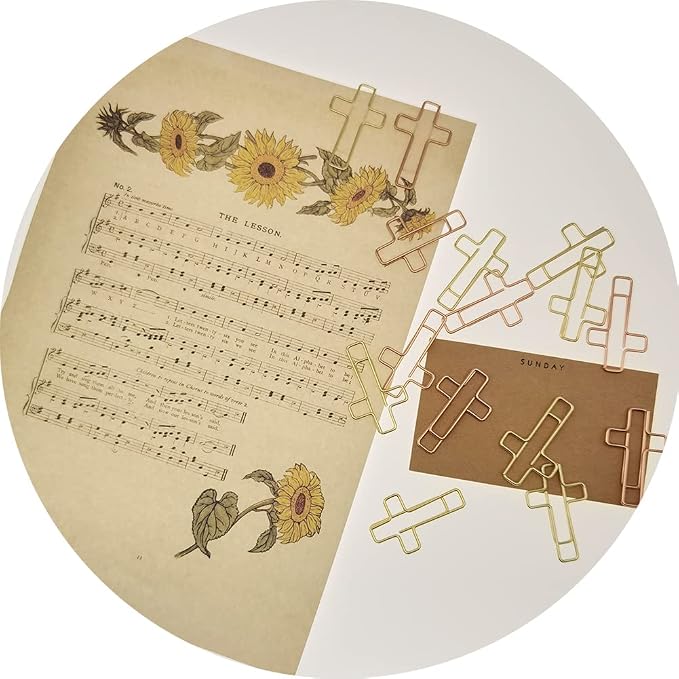 50 PCS Gold Cross Paper Clips Bible Bookmark Clips, Bible Study Supplies - Image 5