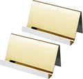 Maxdot 2 Pack Stainless Steel Business Cards Holders Desktop Credit Name Card by Maxdot