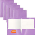 Better Office Products 2 Pocket Glossy Laminated Lavender Paper Folders by BetterOfficeProducts
