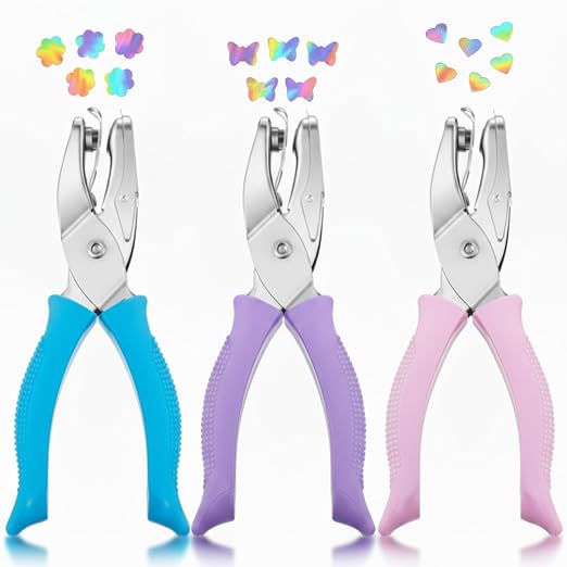 Zonon 3 Pcs Hole Punch Shapes Single Hole Paper Punchers by Zonon
