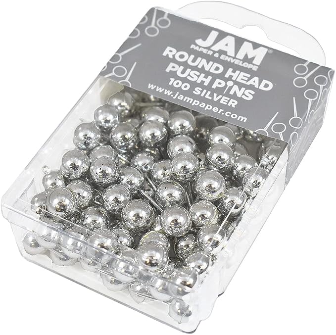 JAM PAPER Colorful Push Pins - Image 2