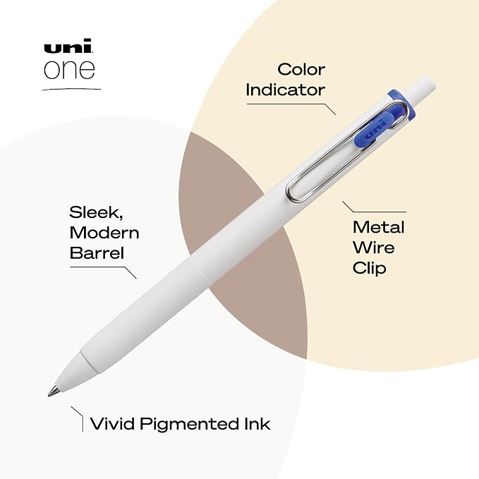 uniball one Retractable Gel Pens, Medium Point, 12 Pack - Image 5