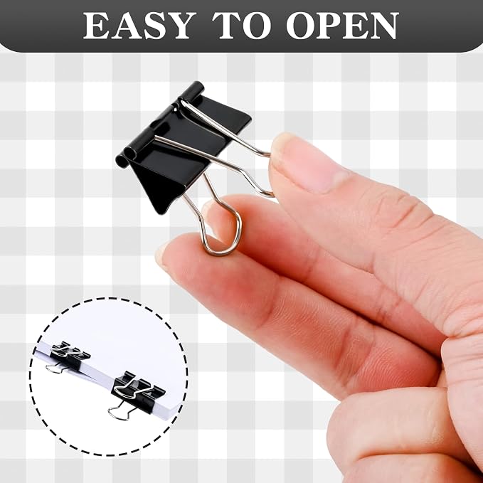Binder Clips Paper Clamps Assorted Sizes 140 Count, 4 Sizes in One Pack - Image 5