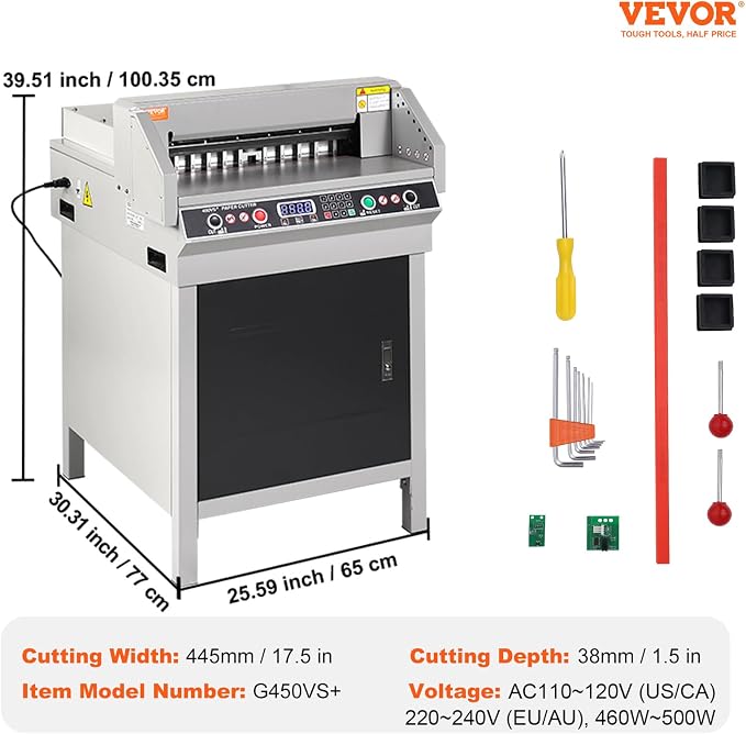 VEVOR Electric Hydraulic Paper Cutter, Heavy Duty Paper Cutter Machine - Image 7