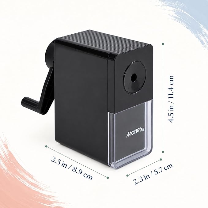 Marie's Long Point Manual Pencil Sharpener, 5-Level Adjustable Hand Crank - Image 8