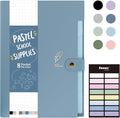 Sooez Aesthetic 8 Pocket Accordion File Organizer, Pastels Expanding File Folder by Sooez