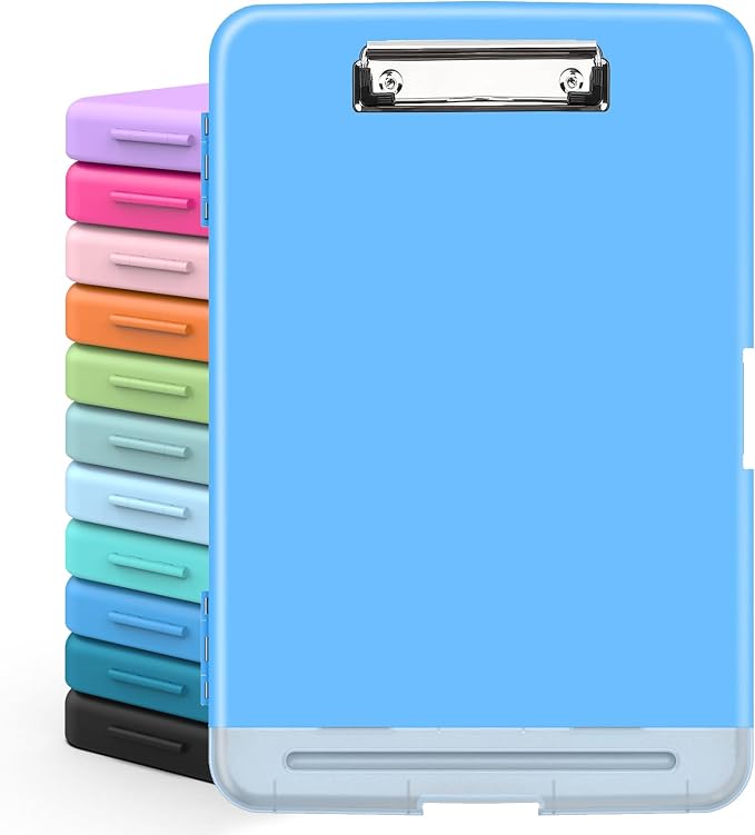Sooez Clipboards with Storage, High Capacity Clip Boards 8.5x11 with Storage by Sooez