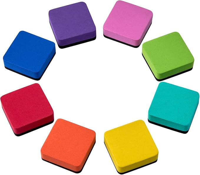 Favide 24 Pack Magnetic Whiteboard Dry Erase Erasers Chalkboard Cleansers - Image 3