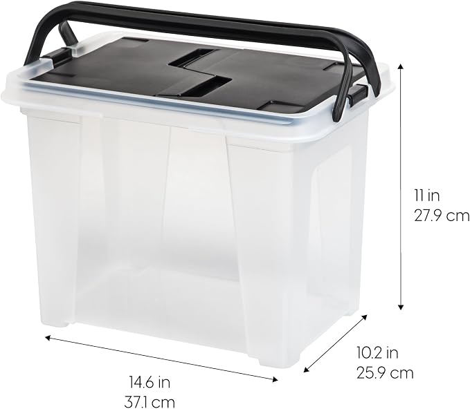 IRIS USA File Box File Organizer w/Wing Lid - Image 2
