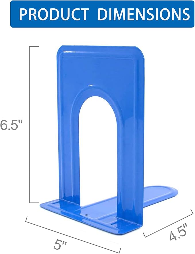 Metal Book Ends for Office Home, Book Shelf Holder Home Decorative, Book Ends - Image 6