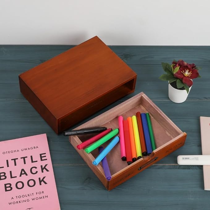 Wooden Storage Box Apothecary Drawers Vintage Wooden Drawers Wood Desktop - Image 4