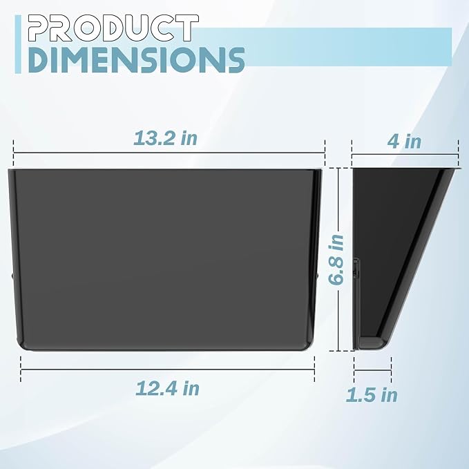 MINDEPOT 1 Pockets Acrylic Wall File Organizer, Plastic Hanging Wall File Holder - Image 2