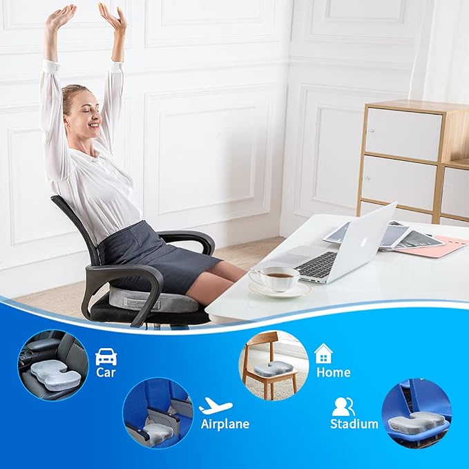 SAIREIDER Seat Cushions for Office Chairs, Memory Foam Coccyx Cushion Pads for - Image 5