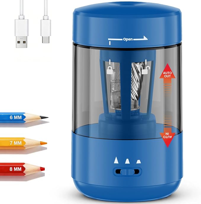 Electric Pencil Sharpener for Classroom, Fully Automatic Pencil Sharpener for by Prolixity