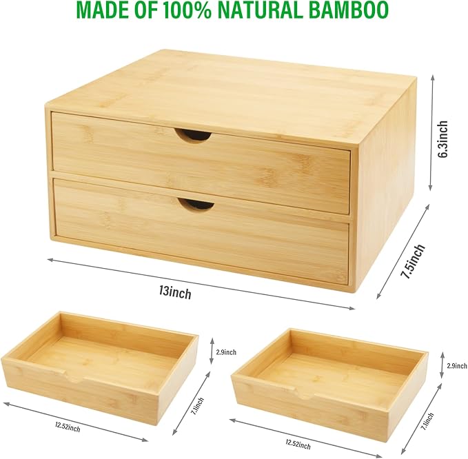 Charmewooden Bamboo Desk Organizer - Image 3