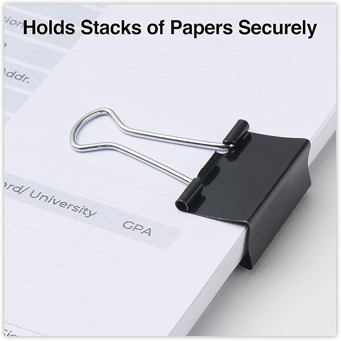 Universal 10210 Medium Binder Clips, 5/8" Capacity, 1 4" Wide - Image 6