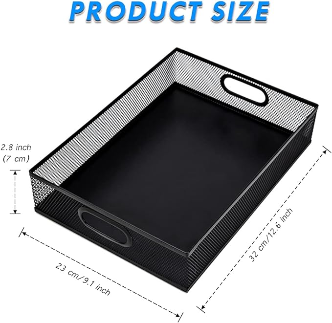 2Pcs Desk Drawer Organizer, Stable Metal Mesh Desk Storage Tray, Versatile - Image 7