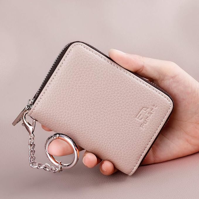 FurArt Zipper Wallet Women, RFID Blocking Credit Card Wallet, Business Card - Image 6