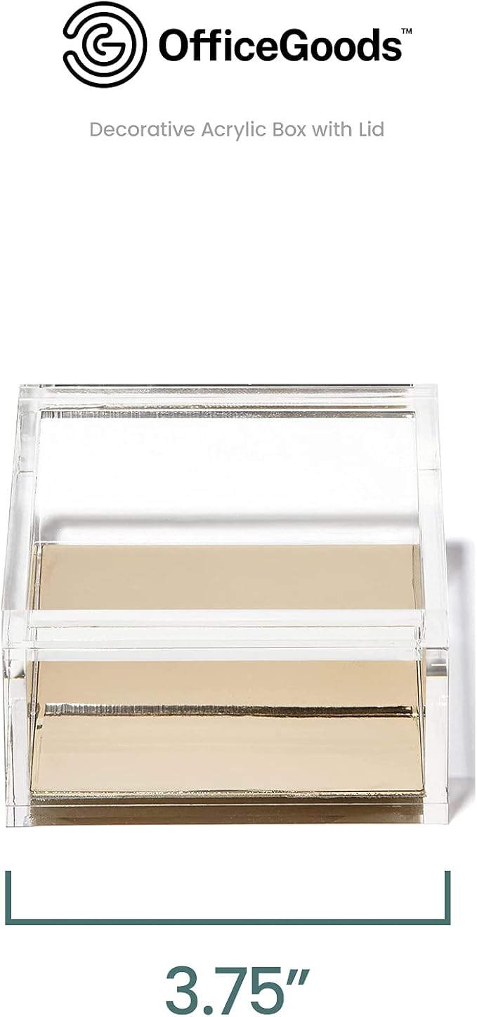 OfficeGoods Acrylic Desk Organizer w/Gold Base – Functional & Elegant Odds & - Image 4
