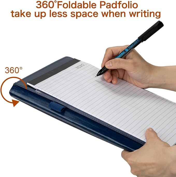Padfolio Portfolio Binder, Faux Leather Folder, Resume Interview Legal Document - Image 5