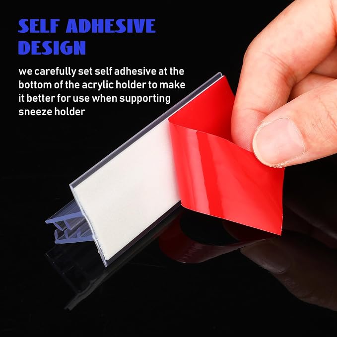 Fulmoon 50 Pcs Sign Holder, Adhesive Base Sign Holders Multiple Uses - Image 3