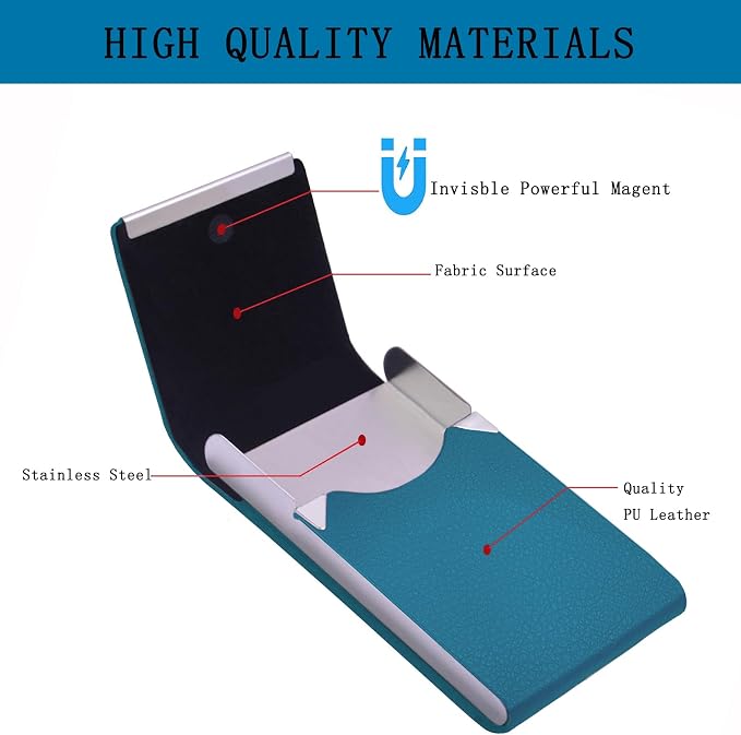 Business Card Holder with Ultra Slim Design, Business Card Case with Premium PU - Image 3
