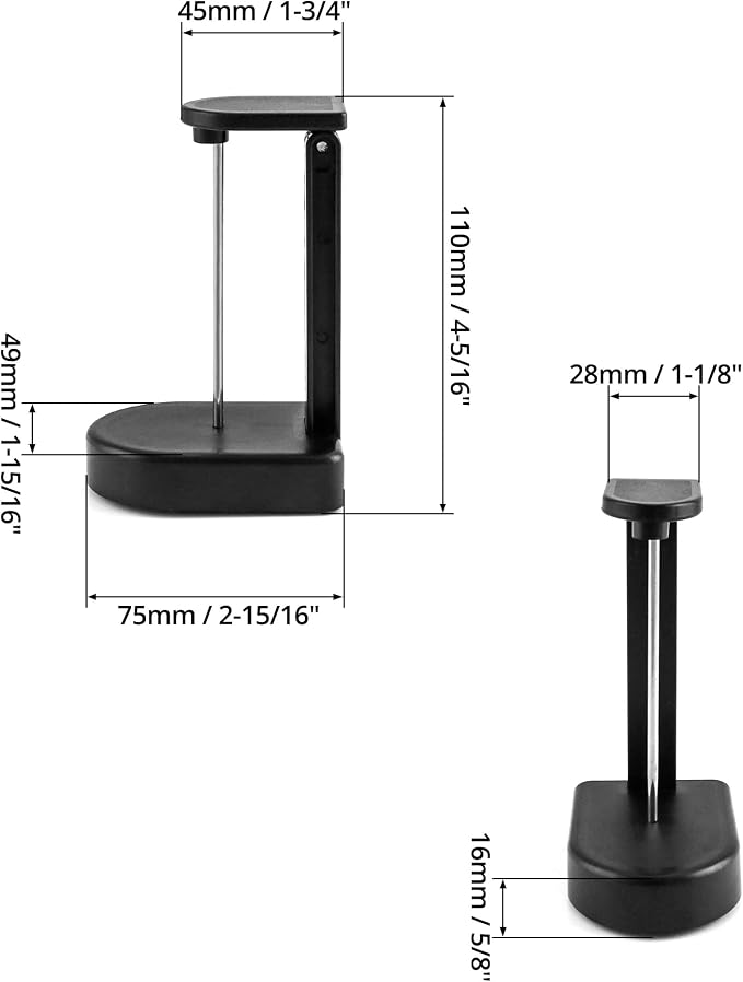 QWORK Paper Memo Holder Receipt Holder, 2 Packs Black Receipt Invoice Spike - Image 6