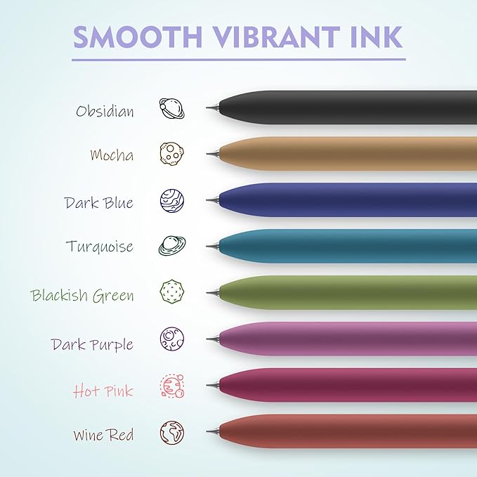Hiacry 8Pcs Colorful Gel Pens - Image 6