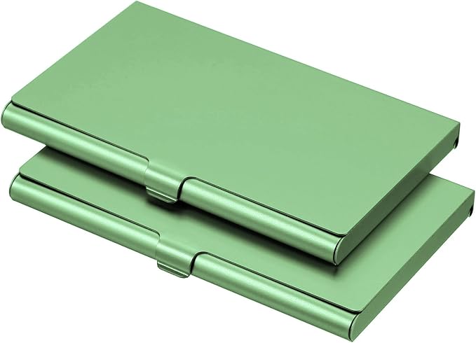 PATIKIL Business Card Holder, 2 Pieces Aluminum Alloy Flip Cover Slim Name by PATIKIL