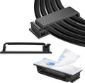 XHF 80 PCS Self Adhesive Cable Clips Black, Wire Clips Cable Management Wire by XHF