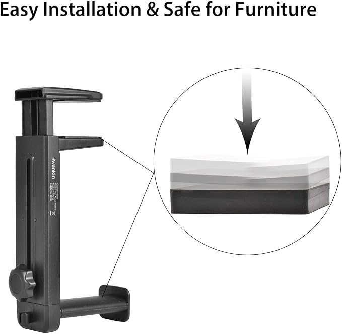 NEETTO HS906 Headphone Stand & Hanger 2 in 1, Above & Under Desk Gaming Headset - Image 5