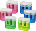 ZUFECY 6 Pack Dual Hole Pencil Sharpener by ZUFECY