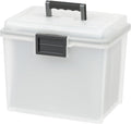IRIS USA File Box WeatherPro Portable File Organizer Plastic File Box by IRISUSA