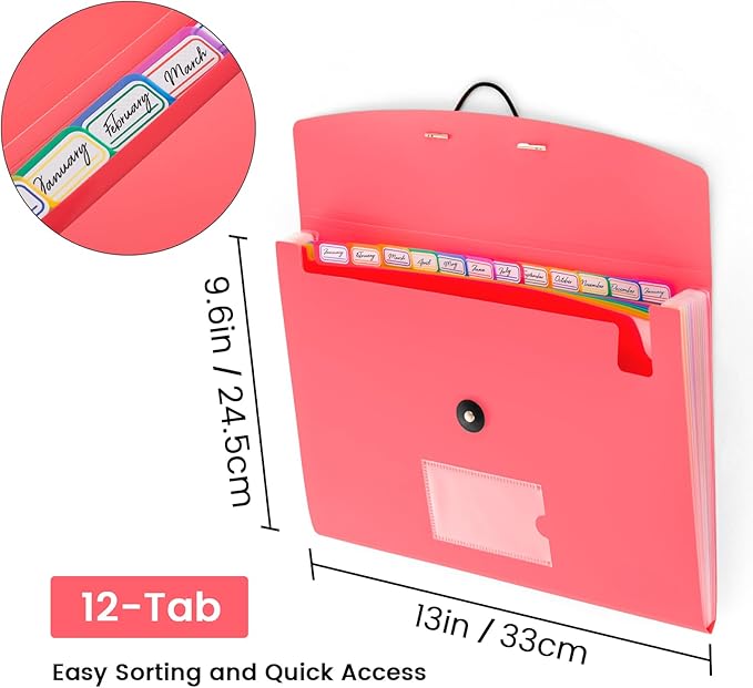 13 Pocket Accordion File Organizer - Image 2