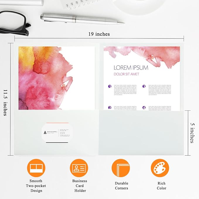 pmybupo 100Pcs White Folders - Image 2