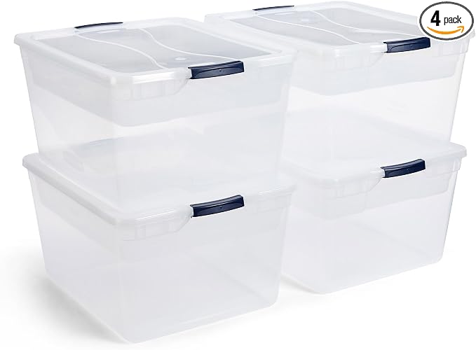 Rubbermaid Cleverstore 74 Qt Clear Storage Bins by Unknown