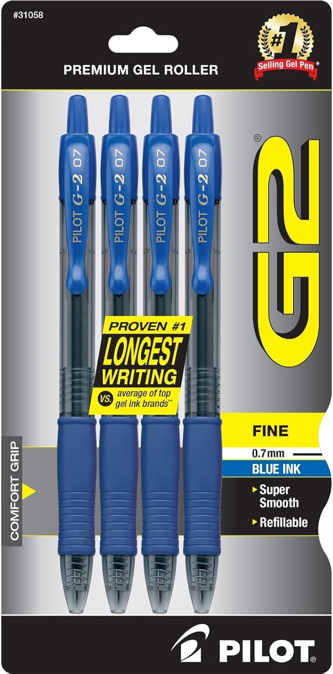 Pilot G2 Premium Gel Roller Pens, Fine Point 0.7 mm, Journaling, and Office by PilotCorporationofAmerica