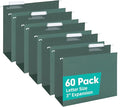 HERKKA Extra Capacity Hanging File Folders, 60 Pack Reinforced Letter Size by HERKKA
