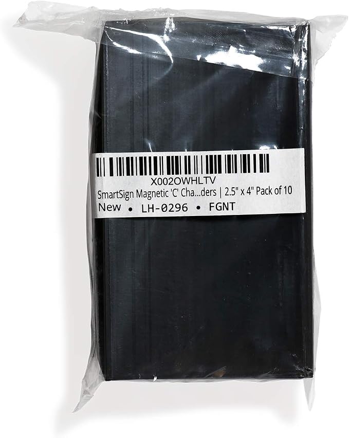 SmartSign Magnetic 'C' Channel Label Holders | 2.5" x 4" Pack of 10 - Image 7