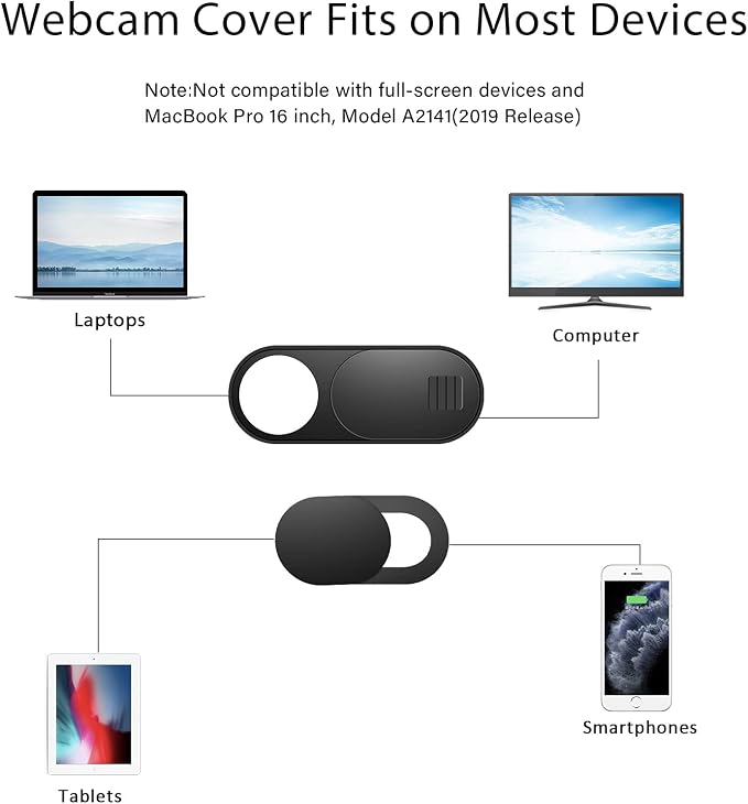 ZUCUCUC Webcam Cover, 11 Pack Laptop Camera Cover Slide, Phone Camera Cover - Image 3