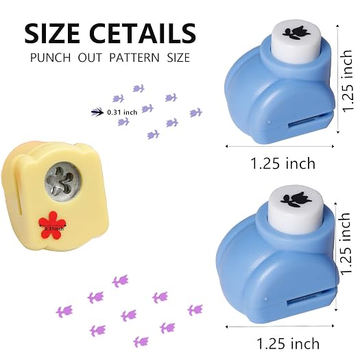 12pcs Craft Hole Punch Shapes Set, Small Paper Puncher - Image 4