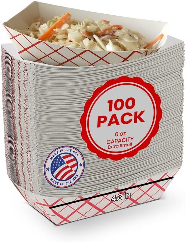 MT Products Plaid Charcuterie Tray 6 oz. Disposable Paper Food Tray by MTProducts
