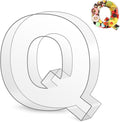 10" Q Clear Acrylic Letter Charcuterie Board Box, Reusable Fillable Decorative by Esmorah