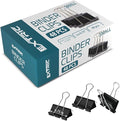 Binder Clips - 48 Small Binder Clips, 0.75 Inch Black Paper Clamps, File Clip by EXTRIC