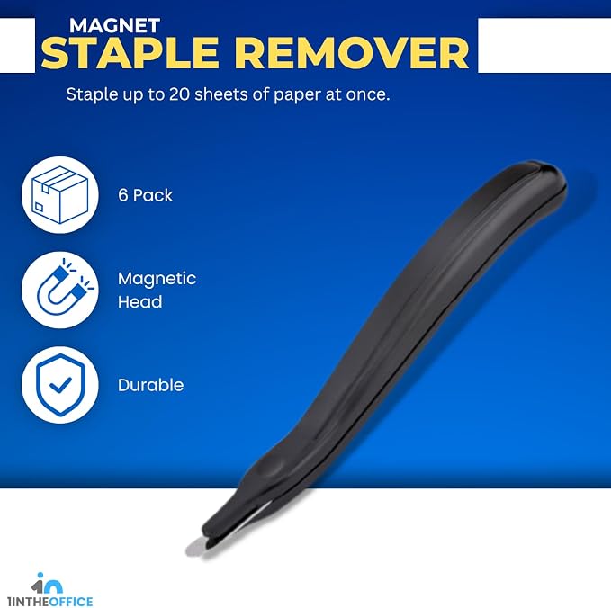 1InTheOffice Staple Remover Tool, Staple Puller, Staple Remover Stick, 6 Pack - Image 2