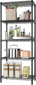 SINGAYE 5 Tier Storage Shelves Wire Shelving Unit Shelve Metal Kitchen Laundry by SINGAYE