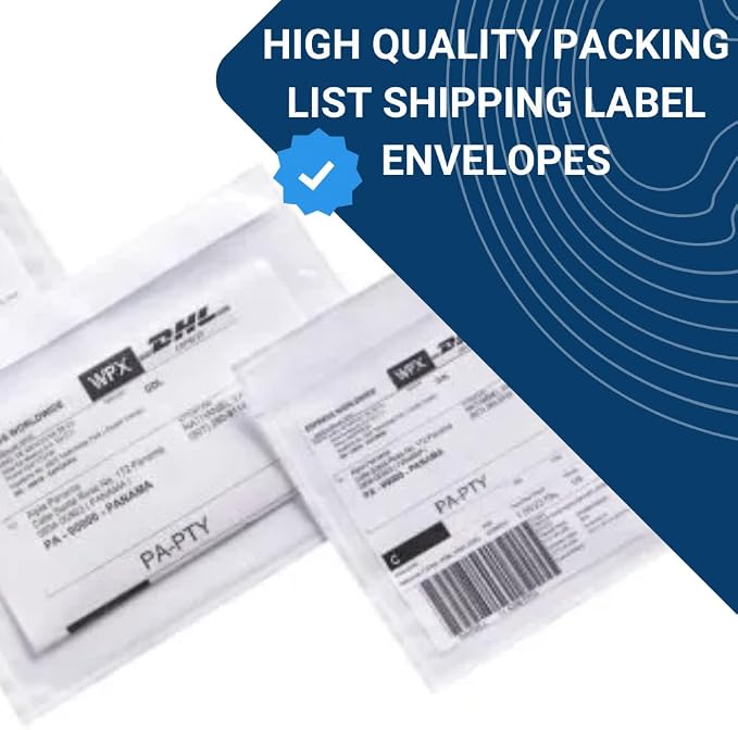 500 Units, 4.5"x5.5" Clear Packing List Shipping Label Envelopes - Image 6